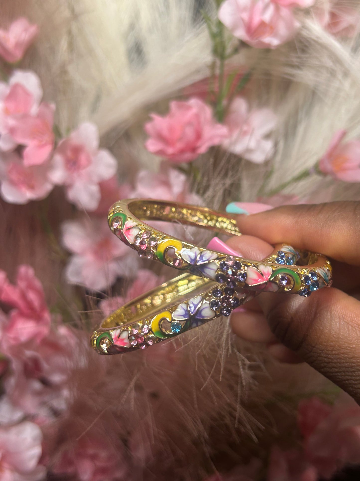 Rainbow & Gold Flowers