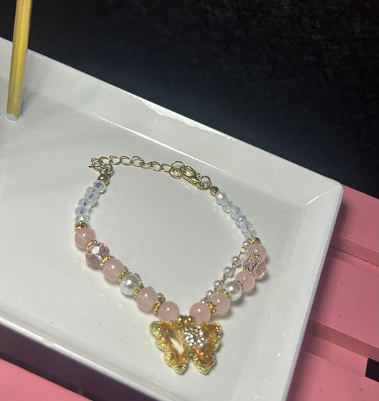 Pink & Gold Butterfly